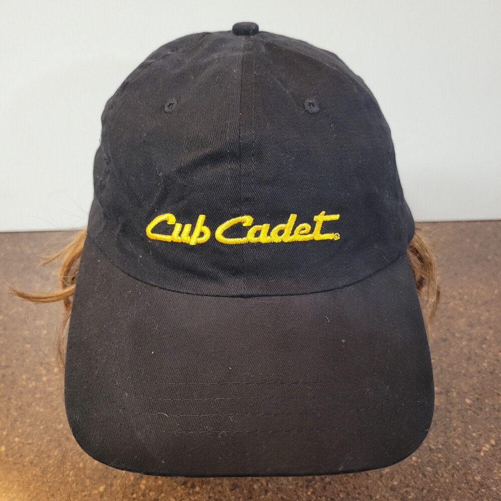 Cub Cadet Baseball Cap Mens Black Solid Cap America Adjustable Strapback Hat